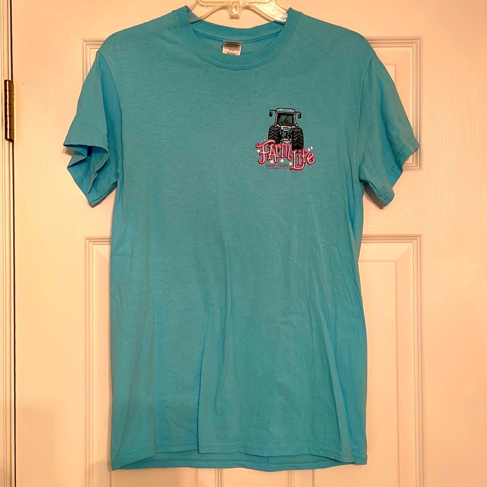 Blue Sassy Frass Farm Life tshirt